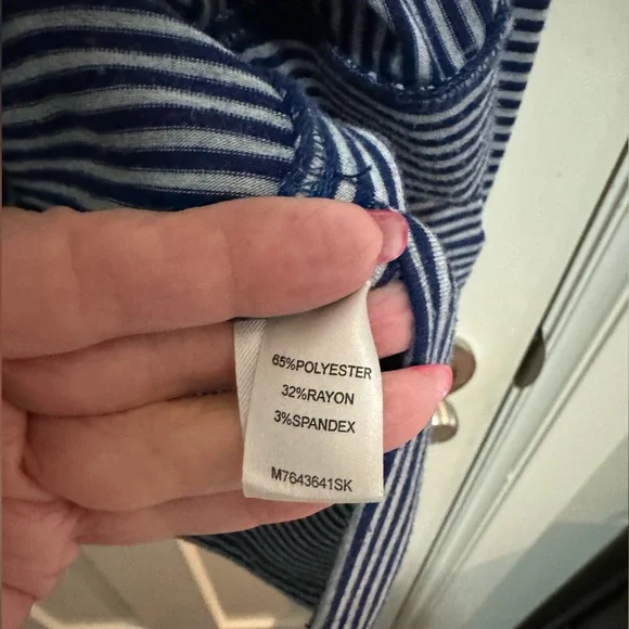 Silverwear - Blue / Gray Striped tunic top - Size M - Picture 7 of 8